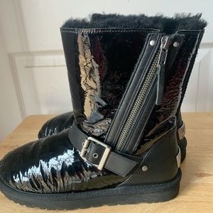 Ugg Boots Black Patent Leather